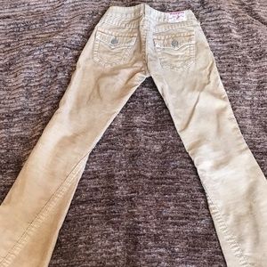 Vintage Tan Corduroy True Relegion Jeans